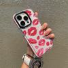 Funda de Teléfono Más Vendida de Amazon 17 con Estampado de Labios de Lipstick para iPhone 16 Pro Max y Apple 15 Pro, Funda Transparente a Prueba de Golpes
