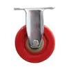 Rueda mediana de nailon rojo, rueda giratoria resistente al desgaste, 3 pulgadas, 4 pulgadas, 5 pulgadas, rueda universal, rueda con freno industrial, rueda de remolque