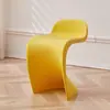 Taburete de maquillaje para el hogar nórdico, silla de reunión simple y creativa con respaldo, popular silla Panton de plástico acrílico, silla de comedor
