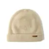 Cashmere 2026 Outono/Inverno Novidades Unissex Cor Sólida Camada Dupla Espessada Quente Proteção para Orelhas Touca Gorro de Tricô