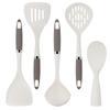 Espátula de silicone bege para frigideira antiaderente, pá de cozinha doméstica, conjunto de utensílios de cozinha 8 peças, conjunto de 5 peças