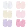 Comercio Exterior Color Sólido Bebé Guantes Pequeños Bebé Guantes Anti-arañazos Guantes para Recién Nacido Guantes Cálidos de Una Capa Transpirables