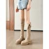 Botas Altas Pequeñas para Aumentar la Altura de Dos Usos para Mujer 2024 Invierno Nuevo Ante Sobre la Rodilla Botas Largas de Caballero