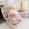 Conjunto de ropa para muñeca Labubu de barbería vintage, compatible con la 1ª, 2ª y 3ª generación de Labubu, incluye falda plisada de repuesto