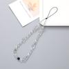 Nueva cadena para teléfono móvil de oso de dibujos animados, DIY hecha a mano con cuentas, colgante para funda de teléfono móvil, pulsera corta para muñeca para mujer