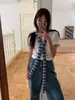Cachecol de Lã Tricotado Design Coreano Estreito Menina Picante para Mulheres Outono e Inverno Color-Block Listrado Decorativo Longo Aquecedor de Pescoço
