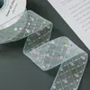 Cinta de Encaje de Malla Flor Pequeña con Lentejuelas Rombo Encaje Cinta Flor Material para Moños de Empaque Accesorios de Ropa