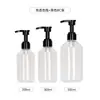 Em Estoque Frasco de Loção Verde com Ombro Inclinado 300ml Tipo Pump, Frasco de Embalagem para Shampoo Espesso de Alto Valor 500ml