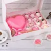 Caja con Forma de Ola para Abrir Ventana del Día de San Valentín 520 Transfronteriza Chocolate Fruta Macarrón Donut Postre Empaque para Hornear