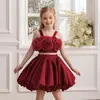 Vestido de Flores Transfronterizo de Amazon para Niños Vestido de Princesa para Cumpleaños Vestido de Dos Piezas de Estilo Occidental de Alta Gama para Niñas Actuación