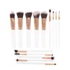 Amazon Set de 14 Brochas de Maquillaje Brocha para Polvos Sueltos y Base de Maquillaje Brocha de Cerdas Suaves Brocha de Maquillaje Portátil Venta al por Mayor
