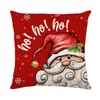 Funda de almohada popular transfronteriza con temática navideña, Funda de almohada con estampado navideño, Funda de almohada decorativa de alta calidad, Personalizable con impresión de logotipo