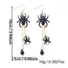 Novos brincos de aranha coloridos estilo gótico escuro transfronteiriços para festa de Halloween, brincos de borla de morcego de carnaval da moda