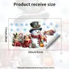 Pegatinas de pared autoadhesivas de muñeco de nieve doble, cálidas y lindas, con temática navideña, para decoración de paredes del hogar y arrangement de ambiente navideño