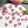 Explosiones en vivo tinta para bolígrafo a través del fondo del material para decoración de uñas arcilla suave retro rosa joyería para decoración de uñas decoraciones mixtas para decoración de uñas