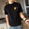 Conjunto de manga corta para niños con estampado de dibujos animados, novios, estilo estudiante, holgado, tendencia, camiseta para adolescentes, suministro para hombres, venta al por mayor, generación