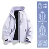 Mismo estilo que una cierta cortavientos con capucha color camello para hombre y mujer, conjunto de dos piezas tres en uno resistente al viento e impermeable para exteriores, ropa funcional de montañismo estilo americano