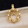 Accesorios DIY joyería de perlas plata 925 soporte colgante girasol 5841 hueco semiacabado 14.3-15.2 jaula