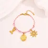 Pulseira de dopamina tecida de moda transfronteiriça estilo oceano tartaruga estrela do mar laço pulseira de aço inoxidável de luxo leve