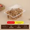 Caixa de Confeitaria Transparente Descartável, Estilo Padrão Transparente, Versão Espessada, Embalagem para Assados de Biscoitos Pequenos, Bolos e Doces