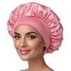 Gorro de Satén Extra Grande para Dormir para Mujer Borde Elástico Ancho Alta Elasticidad Gorro Nocturno Gorro para el Cabello para el Cuidado Diario del Cabello