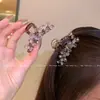 Pinza para el Cabello de Cristal de Gama Alta con Adornos de Diamantes de Lujo Ligero para Mujeres con Cabello Fino, Pinza Completa de Nuevo Estilo para la Parte Posterior de la Cabeza, Pinza para el Cabello Semiatado