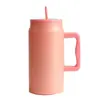 Nueva Taza de Acero Inoxidable al Vacío de Doble Capa de Gran Capacidad Transfronteriza para Bebidas Grandes (50 oz) con Asa para Coche