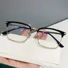 2026 Nuevo Marco Cuadrado Estilo Japonés para Cejas Gafas Casuales de Medio Marco Moda para Hombres Influencer de Negocios Marcos de Gafas Se Pueden Montar con Lentes