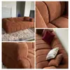 Sofá de Compresión, Puff Sofá, Sofá Comprimido al Vacío, Estilo Crema, Sofá Recto Sin Marco para Apartamento Pequeño