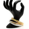 Pulsera Ancha Hueso de Serpiente de Acero Inoxidable Pulsera Elástica de Oro de 18 Quilates Pulsera DIY Estilo Europeo y Americano Joyería Venta al por mayor Transfronteriza