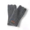 Atacado Transfronteiriço do Fabricante de Novas Luvas de Cashmere Tricotadas Quentes Sem Dedos 100% Cashmere para Mulheres