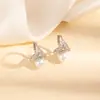 Brincos de Pérola com Cravação de Diamantes Estilo Francês para Mulheres, Argolas de Pérola de Concha de Luxo Leve e Exquisite, Design de Nicho, Brincos Versáteis para o Dia a Dia Atacado
