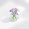 Pájaro de vidrio artificial arreglo floral eterno comercio exterior transfronterizo artesanías de Zibo Boshan decoración para coche y escritorio de oficina