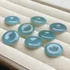 Acessórios de Fivela Horizontal Azul Jadeíta Natural Grau A DIY Tecelagem Acessórios de Pingente de Celular Peças Soltas Acessórios de Colar Atacado