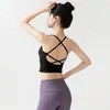 Novo colete esportivo estiloso para mulheres, não precisa usar sutiã, com bojos embutidos, adequado para corrida, Pilates e yoga