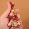 Año del Dragón Antiguo Fa Sha Dorado Afortunado Llavero de Coche Llavero Ping An Dios de la Riqueza Colgante de Bolsa Nuevo Estilo Chino