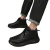 Sapatos Masculinos de Couro de Inverno, Sapatos de Cano Alto de Algodão, Sapatos Quentes com Forro de Lã de Couro Bovino de Primeira Camada, Sapatos Retrô de Couro Genuíno, Botas de Neve, Sapatos de Pai