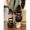 Zapatos Mary Jane de Suela Blanda Blanco Francés Retro de Suela Gruesa Zapatos Pequeños de Cuero para Mujer 2026 Verano Nuevos Par que Aumenta la Altura con Faldas