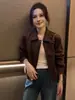 Chaqueta retro con solapa estilo coreano para mujer, nuevo diseño de otoño 2026, corte holgado, adelgazante, chaqueta corta versátil, top de moda