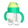 Taza de Agua para Bebé Dibujos Animados Taza de Aprendizaje para Beber Bebé PP Anti-Caída Antifugas Taza para Beber con Asa Tapa de Pato Taza Recta Venta al por Mayor