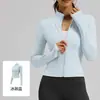 Chaqueta Top de Yoga Fitness Deportiva de Manga Larga para Mujer, Ajuste Delgado, Sensación de Piel Desnuda, Ropa de Yoga para Primavera y Otoño
