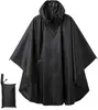 Poncho Impermeable Tres en Uno para Senderismo al Aire Libre Poncho Multifuncional Impermeable Fácil de Transportar Lona Esterilla para Suelo