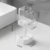 Suporte de Escova de Dentes para Banheiro para Guardar Pasta de Dente, Escova de Dentes Elétrica, Porta-Copo para Enxaguante Bucal, Rack de Armazenamento de Higiene Pessoal para Casal Homem e Mulher
