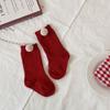 Meias de Renda para Meninas Recortadas Meias de Primavera e Outono para Crianças Meias de Algodão Princesa Meias de Inverno para Bebê Menina Laço
