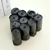 Bolsas de basura negras desechables, bolsas de plástico, boca plana, tamaño pequeño, duraderas, adecuadas para el hogar, hotel, baño, engrosadas, uso de oficina