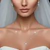 Colar de aço titânio novo transfronteiriço com zircônia incrustada moda ins personalidade executiva corrente da clavícula luxo leve alta qualidade colar para vestido