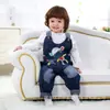 Pantalones de tirantes para niños Primavera Otoño e Invierno Ropa nueva para niños Pantalones de mezclilla Bebé Infantil 1-3 Años Pantalones para niños y niñas