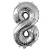 Versión Americana Cuerpo Delgado 32 pulgadas Número Globos de Papel de Aluminio Color Degradado Oro Plata Oro Rosa Globos Numéricos Venta al por Mayor