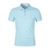 190g 40 Unidades Gelo Íon Cor Sólida Colarinho de Camisa Manga Curta Camisa Polo Logotipo Personalizado Estampado Uniforme de Classe Camisa Cultural Confortável