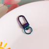 Hebilla de metal de colores UV para puerta, hebilla, llavero colgante para mochila, accesorios para joyería hecha a mano DIY, material de cadena para teléfono móvil con cuentas